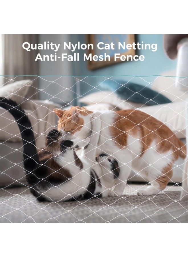 Tanyaz Nylon Pet Mesh Fence for Stairs Window, Anti-Fall Mesh Fence Netting for Balcony, Cat Netting Anti Bird Netting for Garden Balcony for Pet Safety Net - Image 2